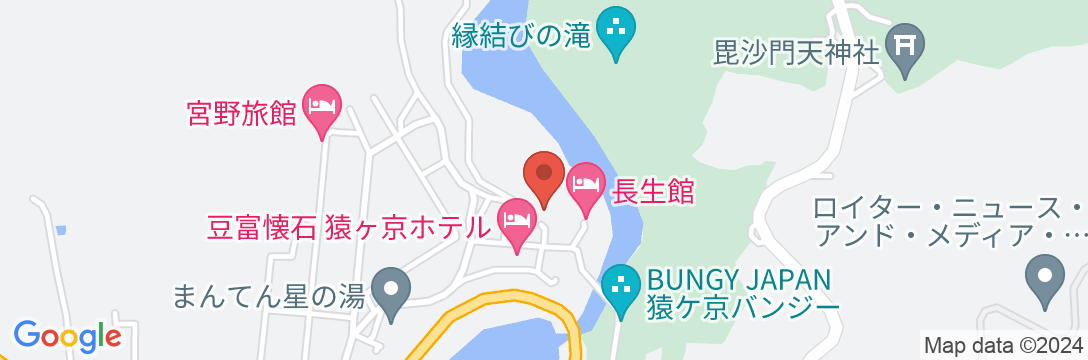 猿ヶ京温泉 湯豆のやど 本伝の地図