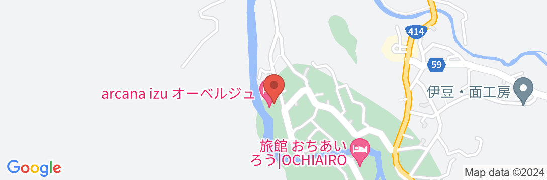天城湯ヶ島温泉 渓山荘の地図