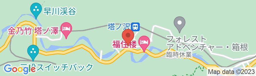 塔ノ沢 一の湯本館の地図