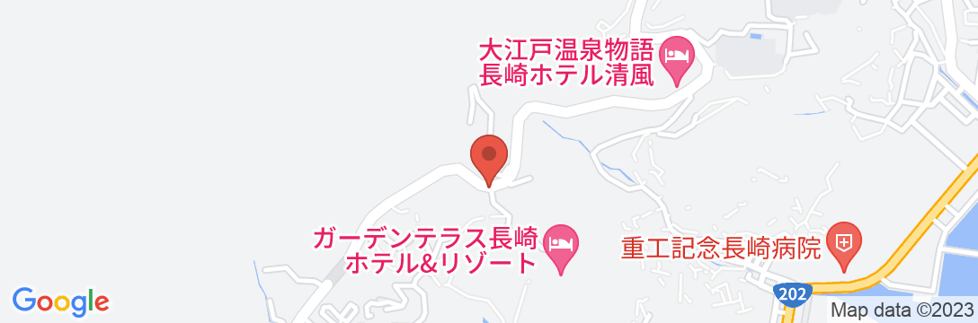 ガーデンテラス長崎ホテル&リゾートの地図
