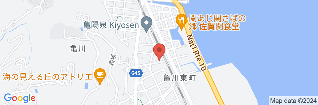 亀川温泉 まるみや旅館の地図