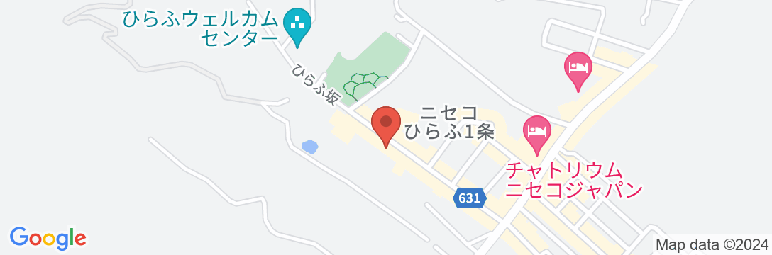 湯元ニセコプリンスホテル ひらふ亭の地図