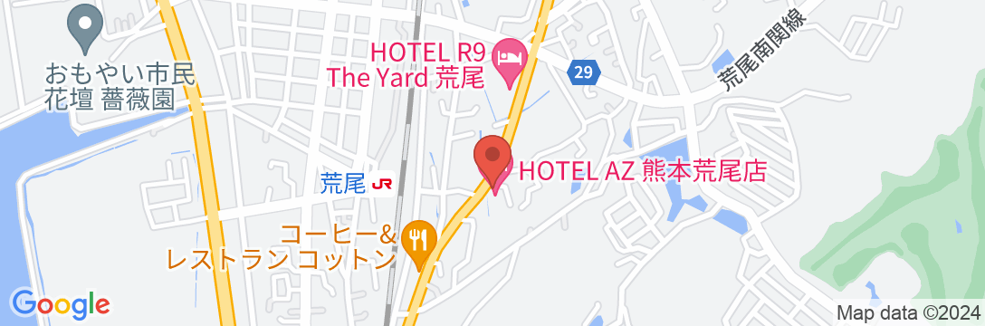 HOTEL AZ 熊本荒尾店の地図