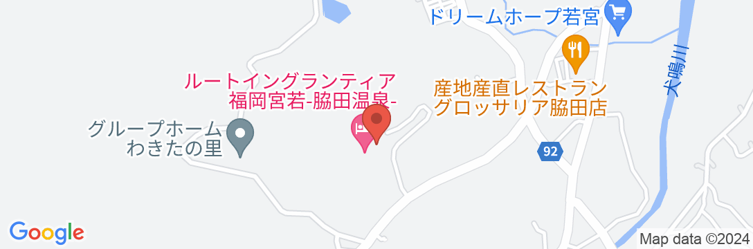 ルートイングランティア福岡宮若-脇田温泉-の地図