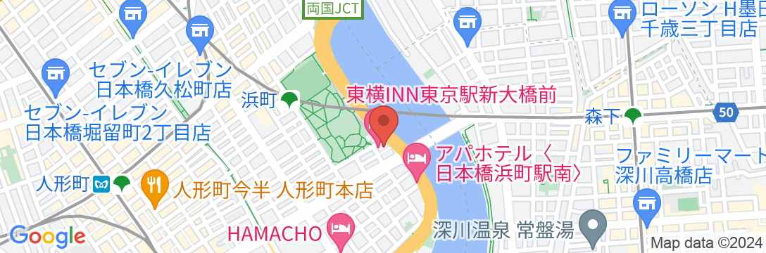 東横INN東京駅新大橋前の地図