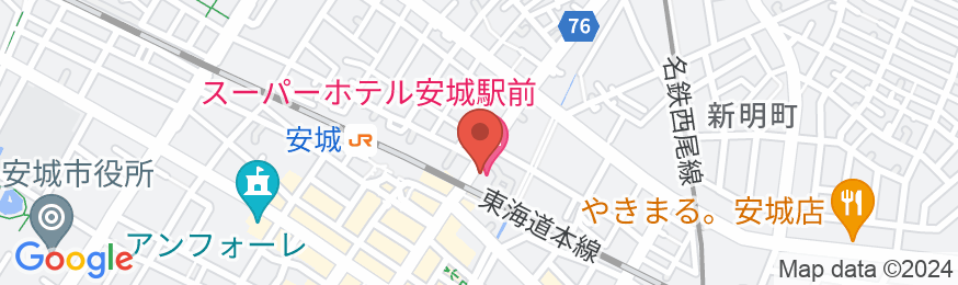 天然温泉 安祥の湯 スーパーホテル安城駅前の地図