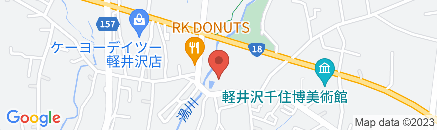 軽井沢ホテルパイプのけむりの地図