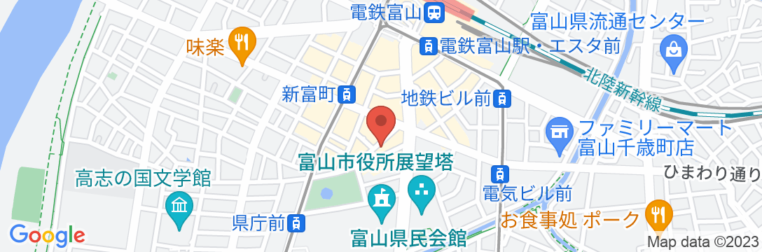 ホテルクラウンヒルズ富山 桜町(BBHホテルグループ)の地図