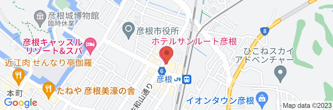 ホテルサンルート彦根の地図