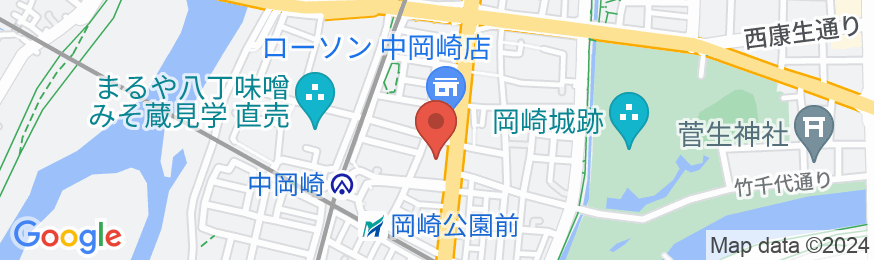 岡崎オーワホテルの地図