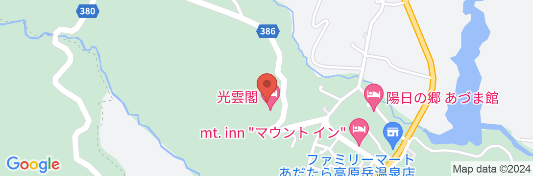 岳温泉 ながめの館 光雲閣の地図