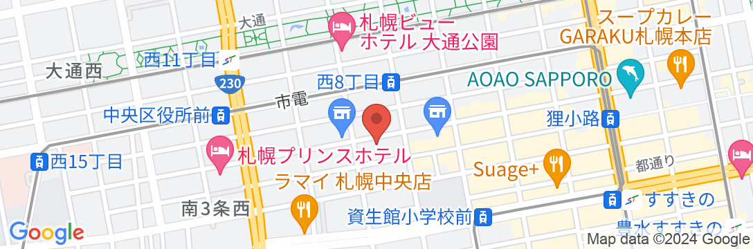 テンザホテル&スカイスパ・札幌セントラルの地図