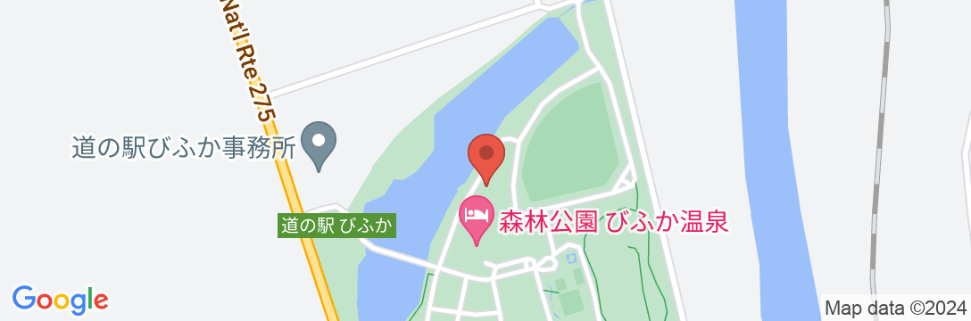 びふか温泉の地図