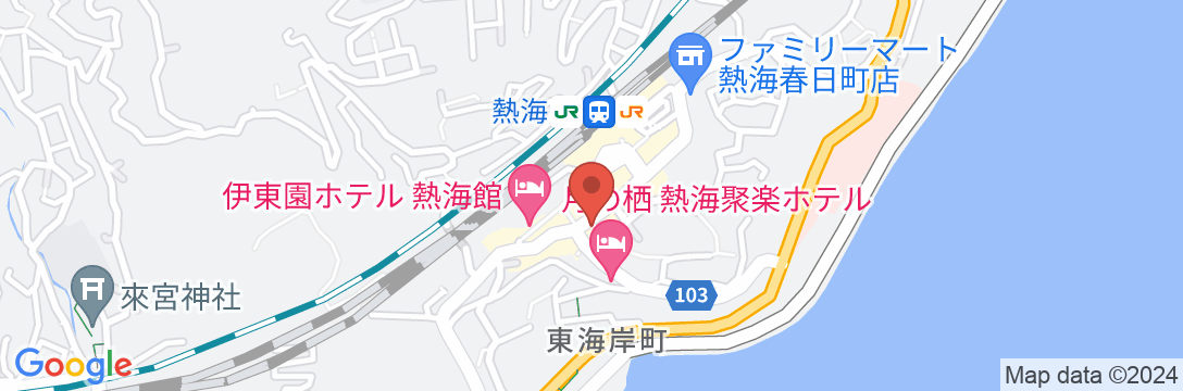 熱海温泉 湯宿一番地(旧 志ほみや旅館)の地図