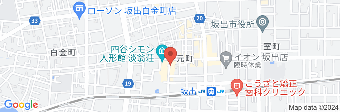 旅館川久米の地図