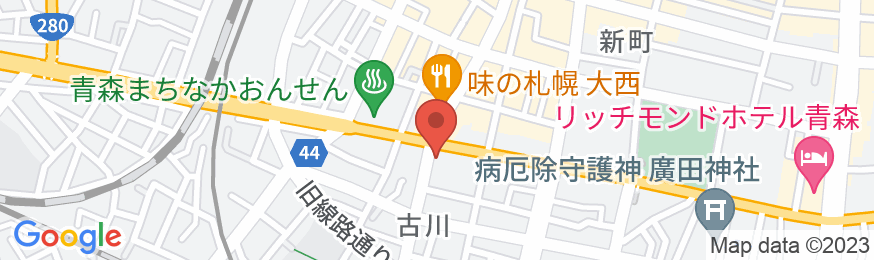 ホテルセレクトイン青森の地図