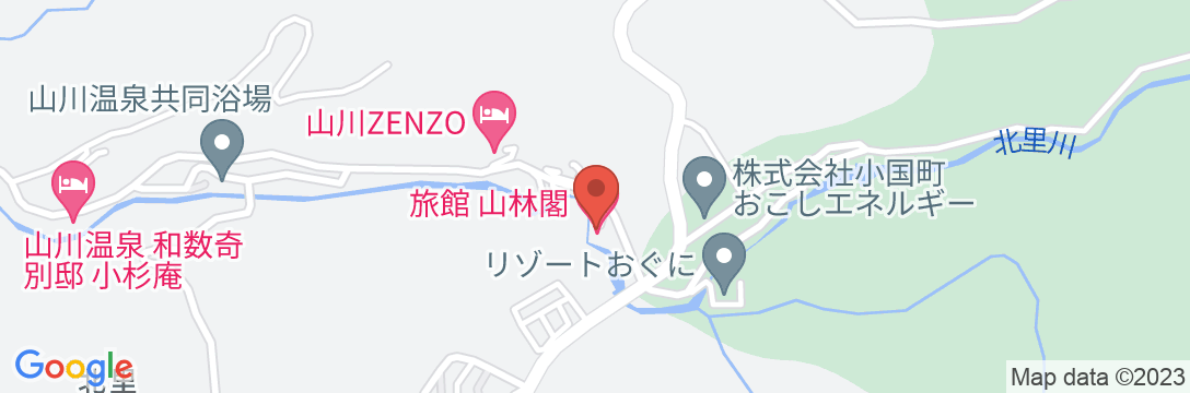山川温泉 旅館 山林閣の地図