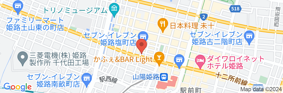 Hotel Fosse姫路 ホテルファース姫路(旧:グランドゥース姫路)の地図