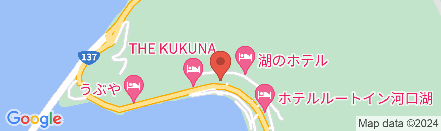 逆さ富士を望む湖畔の絶景宿 湖楽おんやど富士吟景の地図
