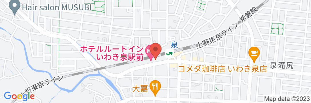 ホテル ルートインいわき泉駅前の地図