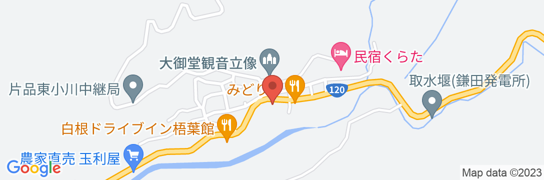 温泉民宿 おおくら荘の地図