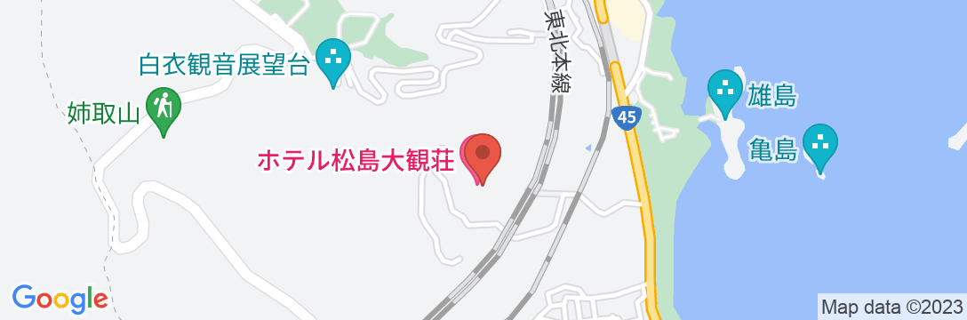 ホテル松島大観荘の地図