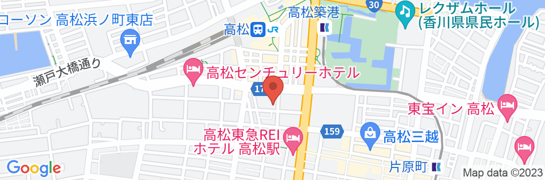 ホテルパレス高松 〜PALACE TAKAMATSU〜の地図