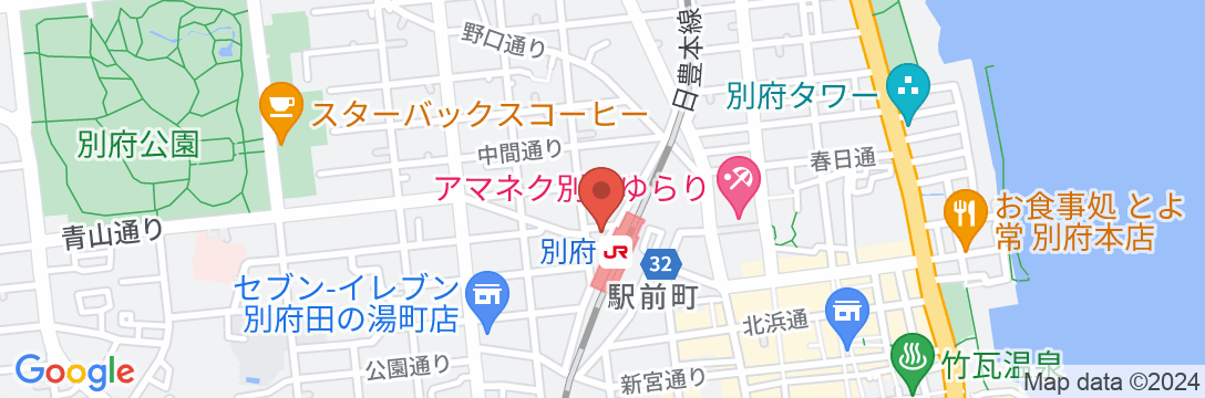 別府駅西口前 ホテル フジヨシの地図