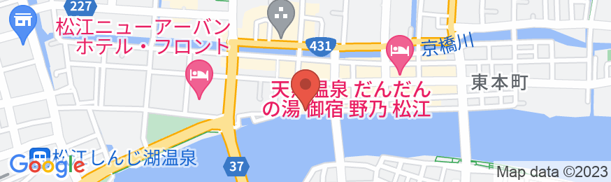 松江しんじ湖温泉 皆美館の地図
