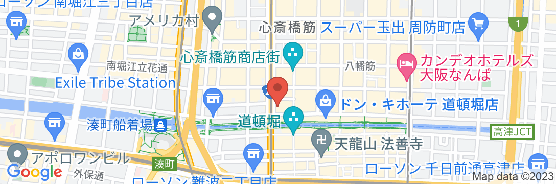 クロスホテル大阪(オリックスホテルズ&リゾーツ)の地図