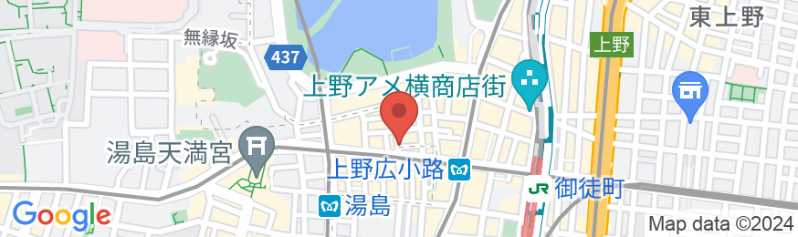 センチュリオンホテル上野の地図