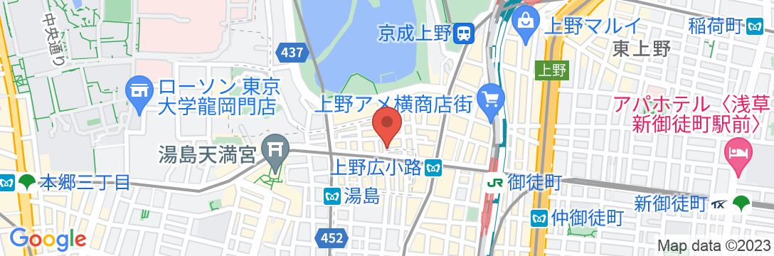 センチュリオンホテル上野の地図