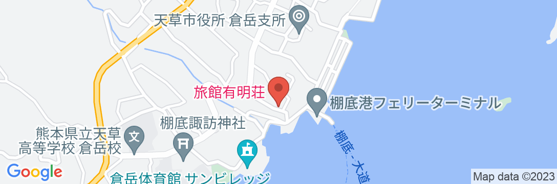 旅館有明荘の地図