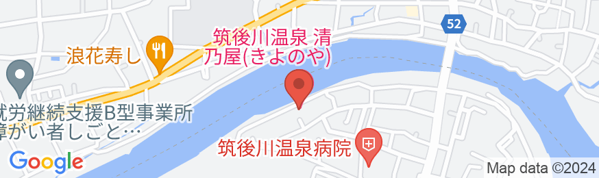 筑後川温泉 清乃屋の地図