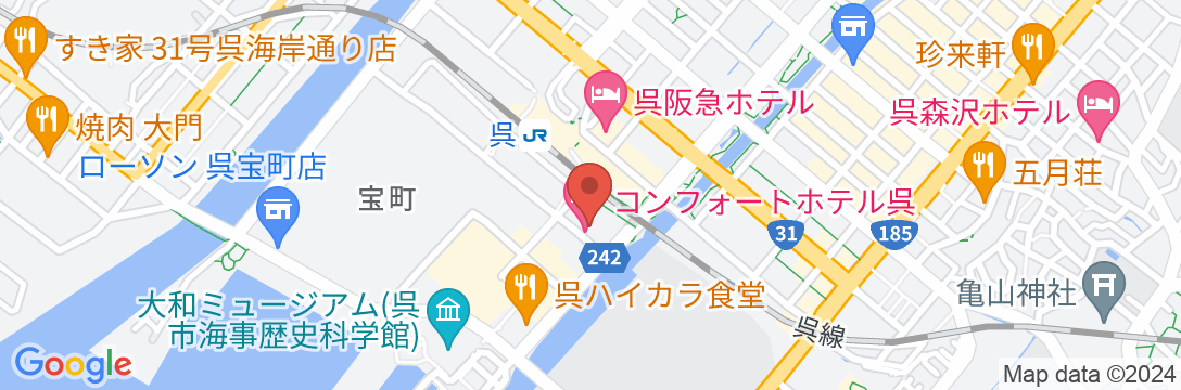 コンフォートホテル呉の地図
