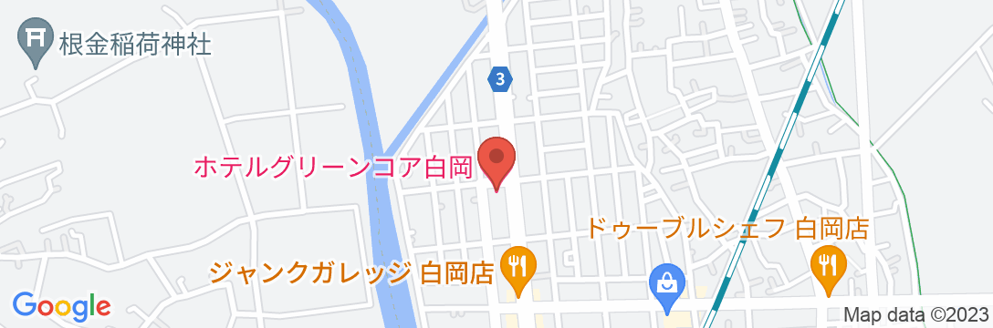 ホテルグリーンコア白岡(久喜ICより5分・駐車場無料)の地図