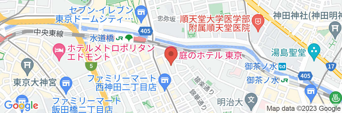 庭のホテル 東京の地図