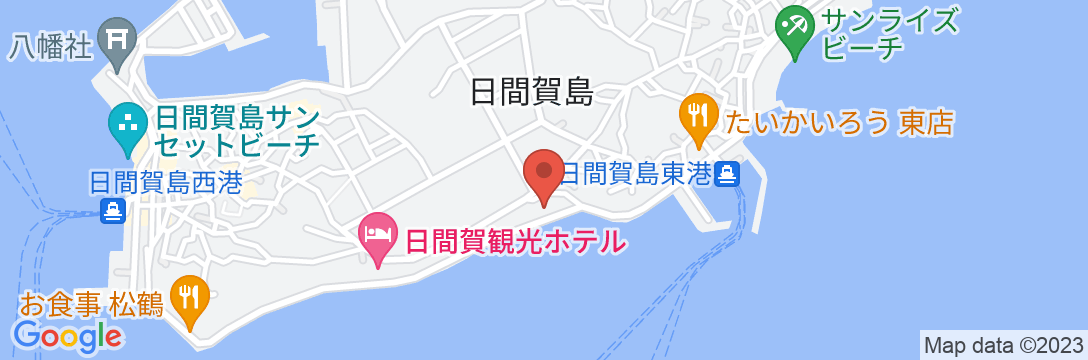 日間賀島 サンホテル大陽荘の地図