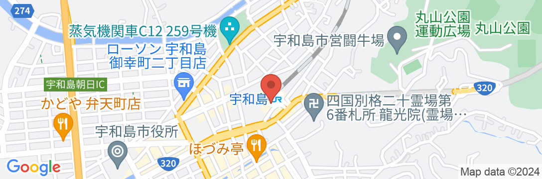 JRホテルクレメント宇和島の地図