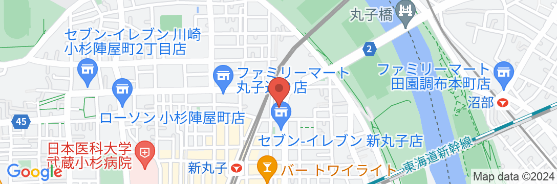 川崎グリーンプラザホテルの地図