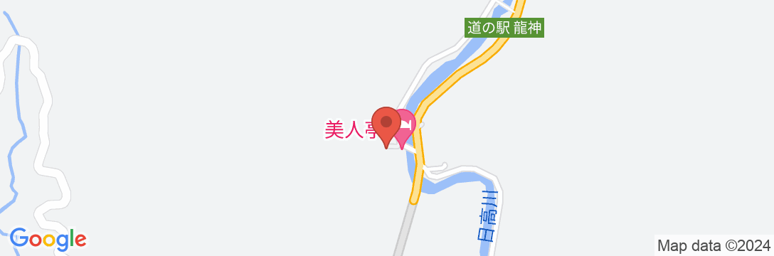 龍神小又川温泉 美人亭の地図