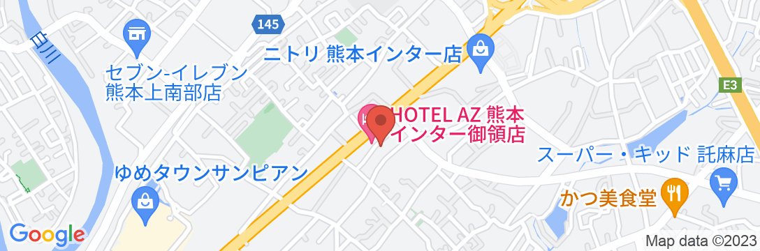 HOTEL AZ 熊本インター御領店の地図