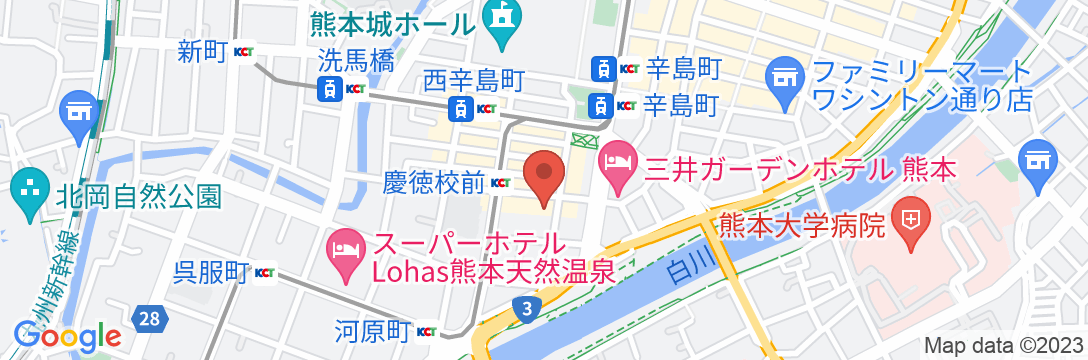 アパホテル〈熊本桜町バスターミナル南〉の地図
