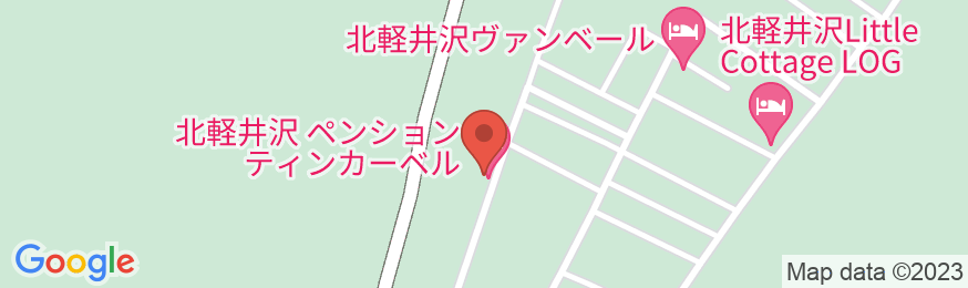 北軽井沢 ペンション ティンカーベルの地図