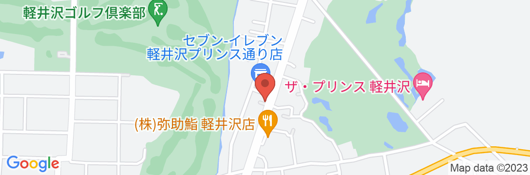軽井沢村ホテルの地図