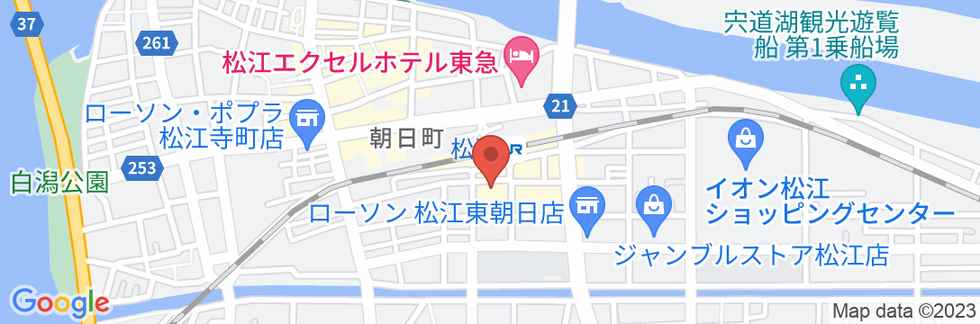 松江プラザホテル本館の地図