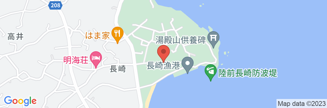 気仙沼大島 旅館 椿荘花月の地図