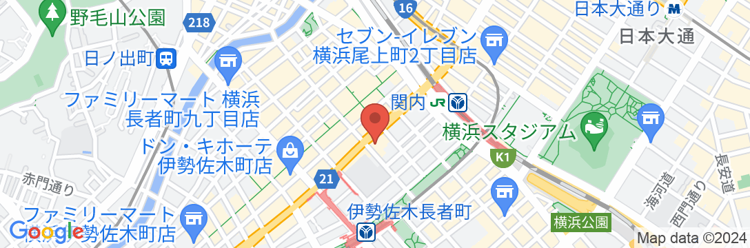 ダイワロイネットホテル横浜関内の地図