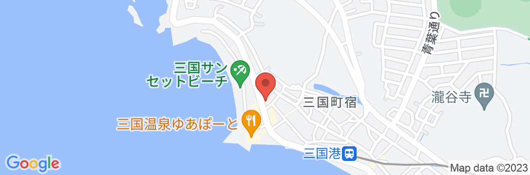 カフェ&ペンション kahuna(カフナ)三国サンセットビーチ沿いの地図