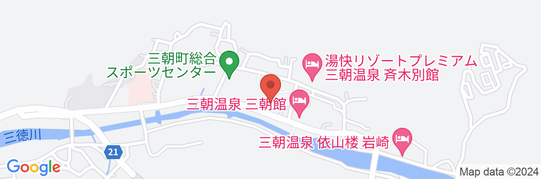 三朝温泉 渓泉閣の地図